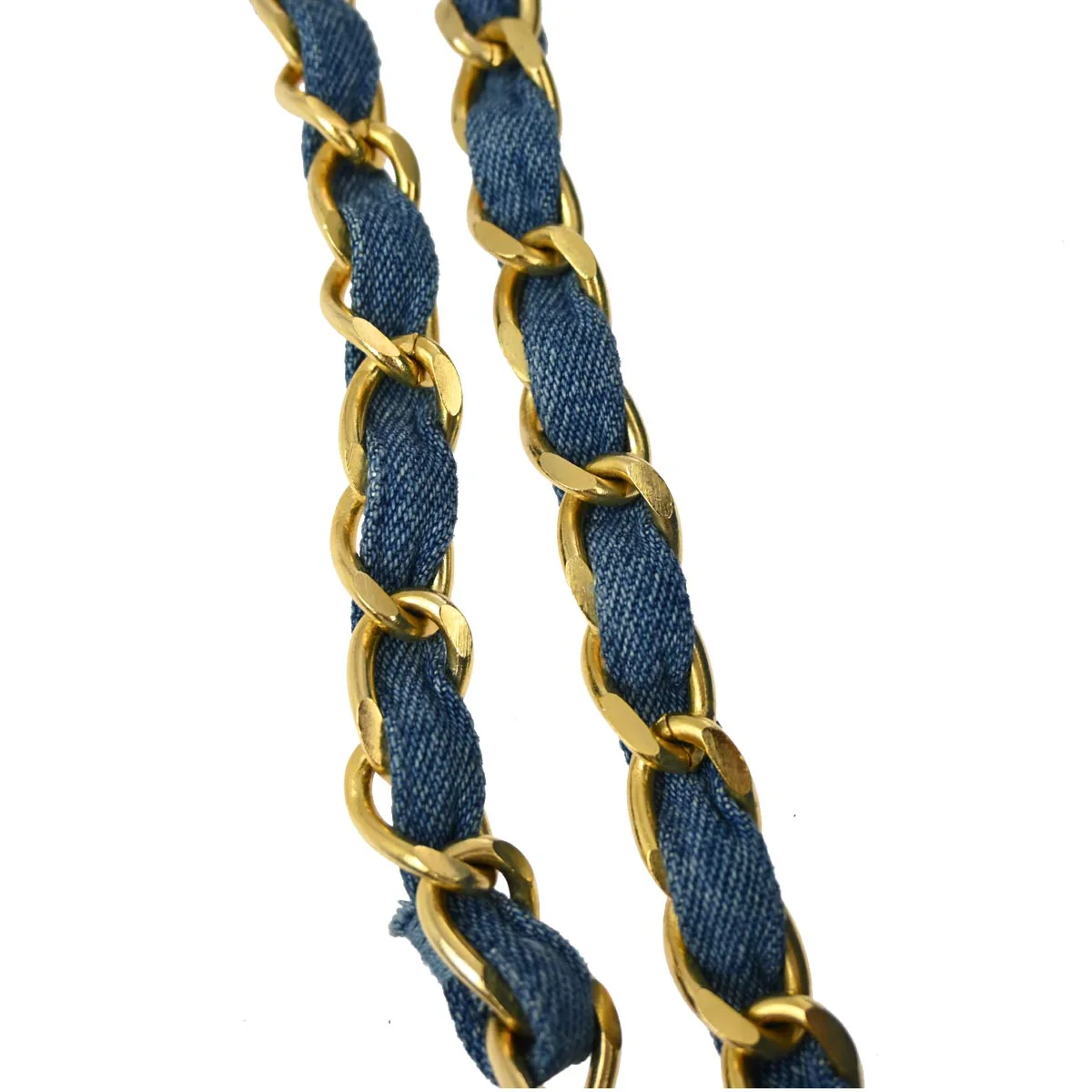 Chanel * 1989-1991 Blue Denim Maxi Classic Flap Shoulder Bag - Image 6
