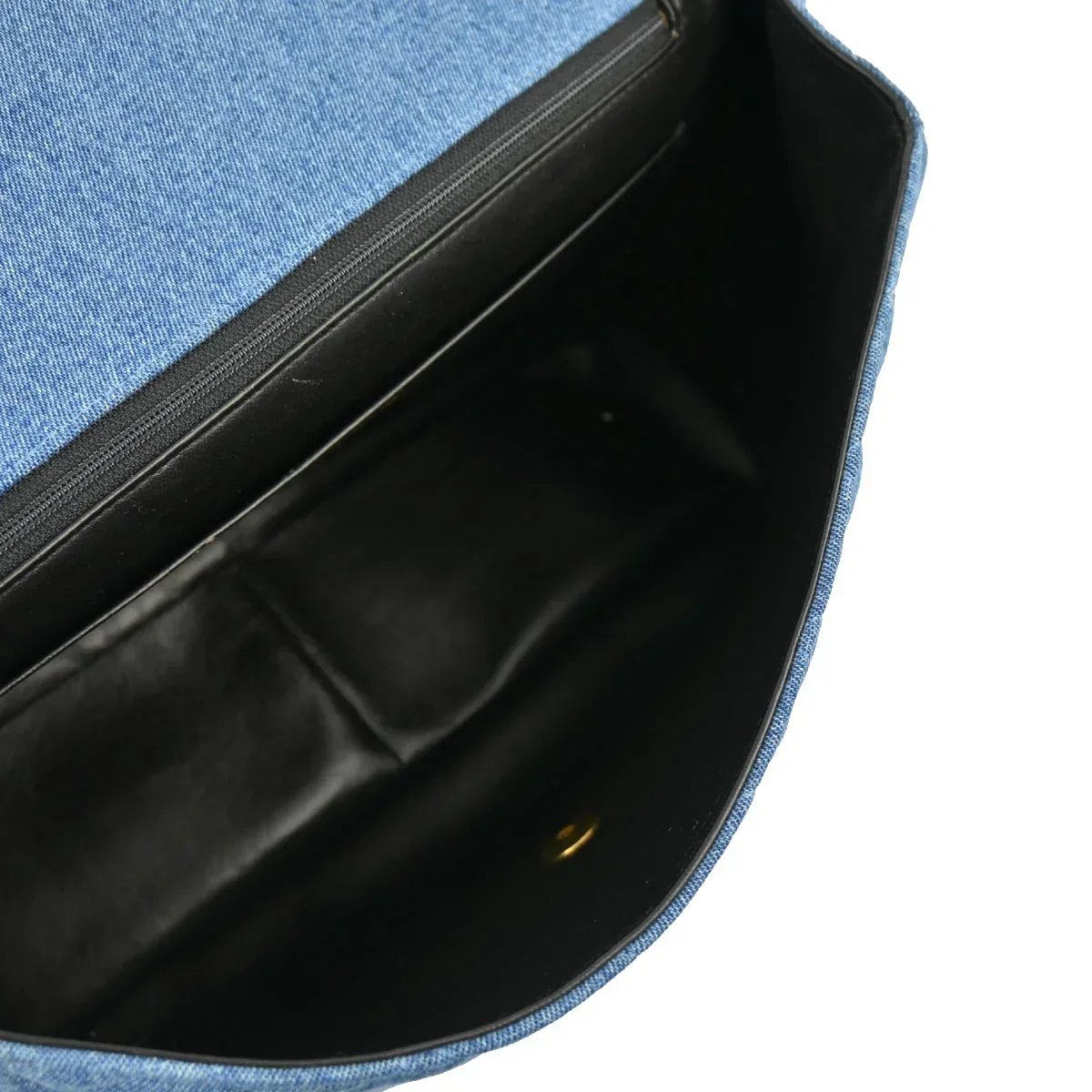 Chanel * 1989-1991 Blue Denim Maxi Classic Flap Shoulder Bag - Image 7