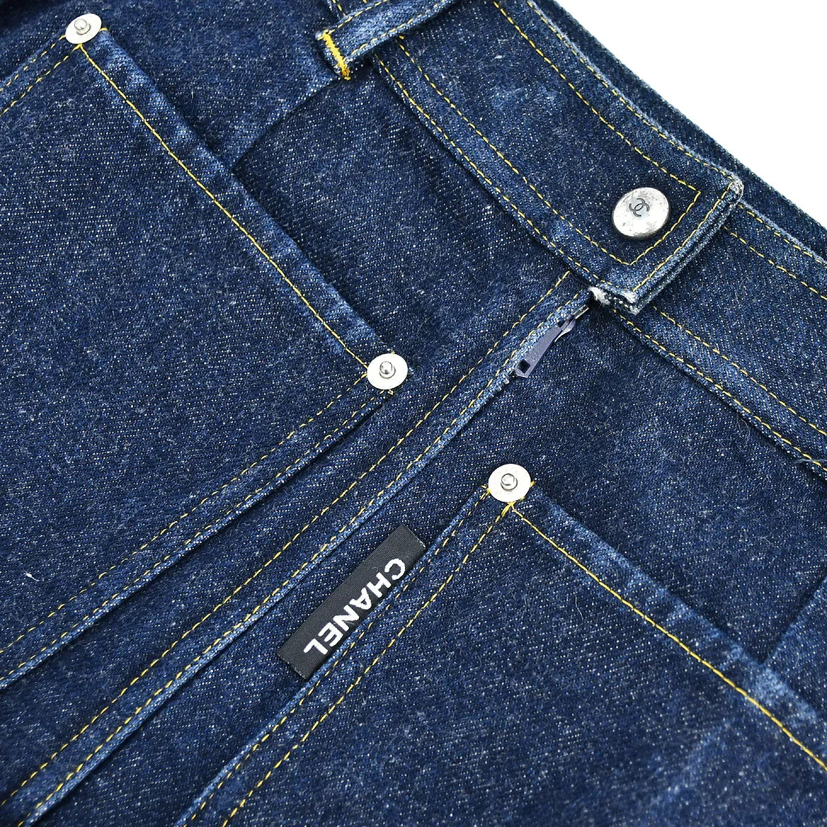 Chanel Denim Skirt Indigo 04274 #34 - Image 3