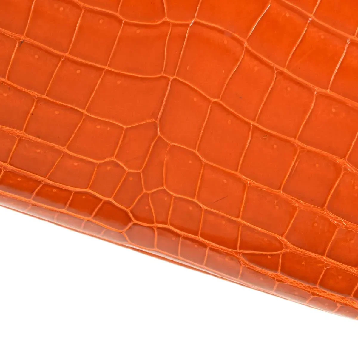 Hermes * 1994 Pain d'epice Crocodile Porosus Kelly Sport MM Shoulder Bag - Image 7