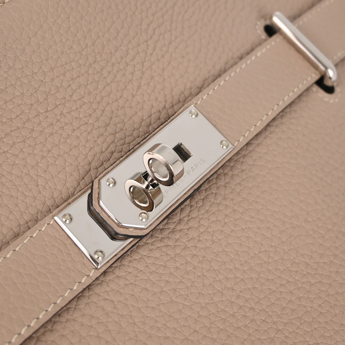 Hermes 2010 Gris Tourterelle Taurillon Clemence Jypsiere 34 Shoulder Bag - Image 3