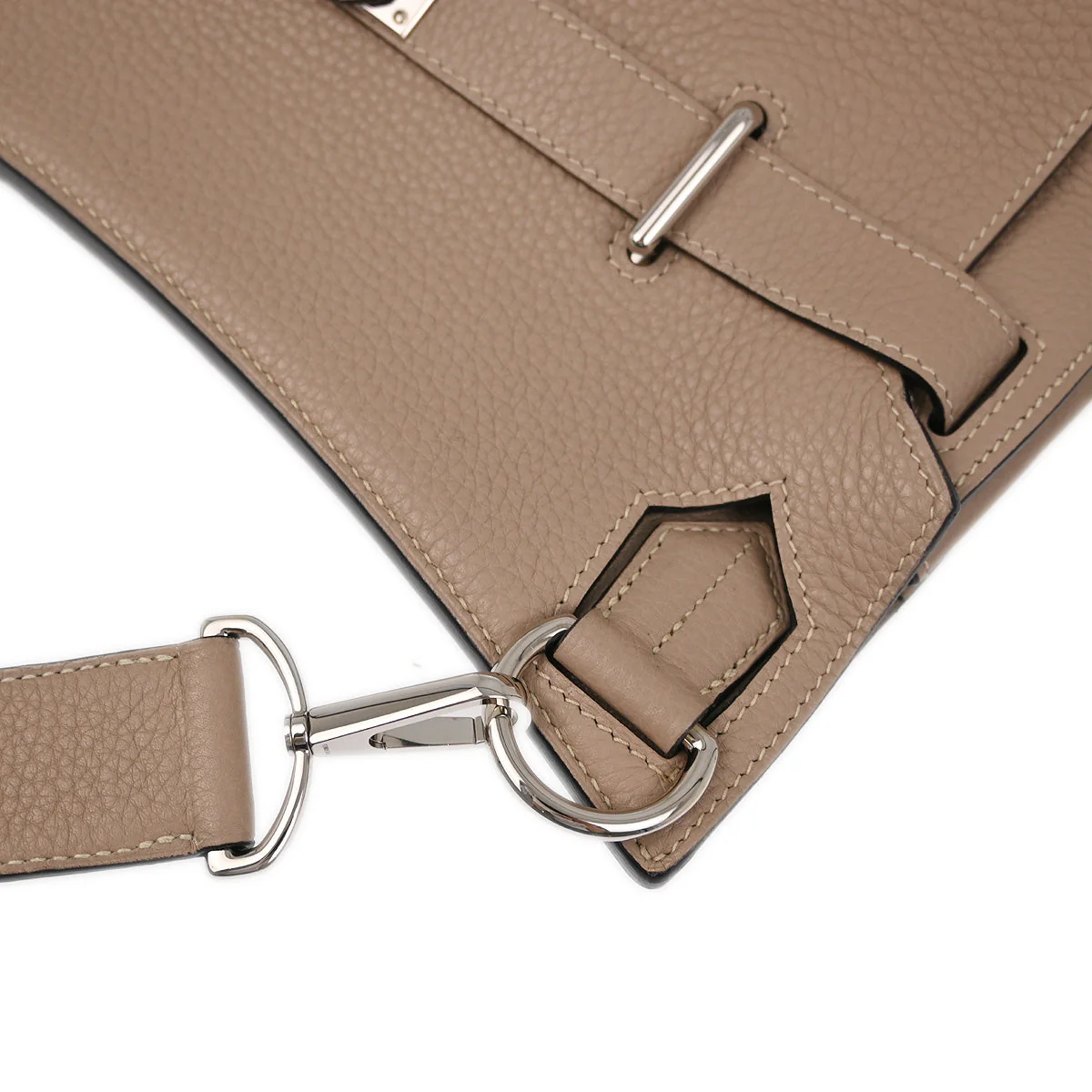 Hermes 2010 Gris Tourterelle Taurillon Clemence Jypsiere 34 Shoulder Bag - Image 5