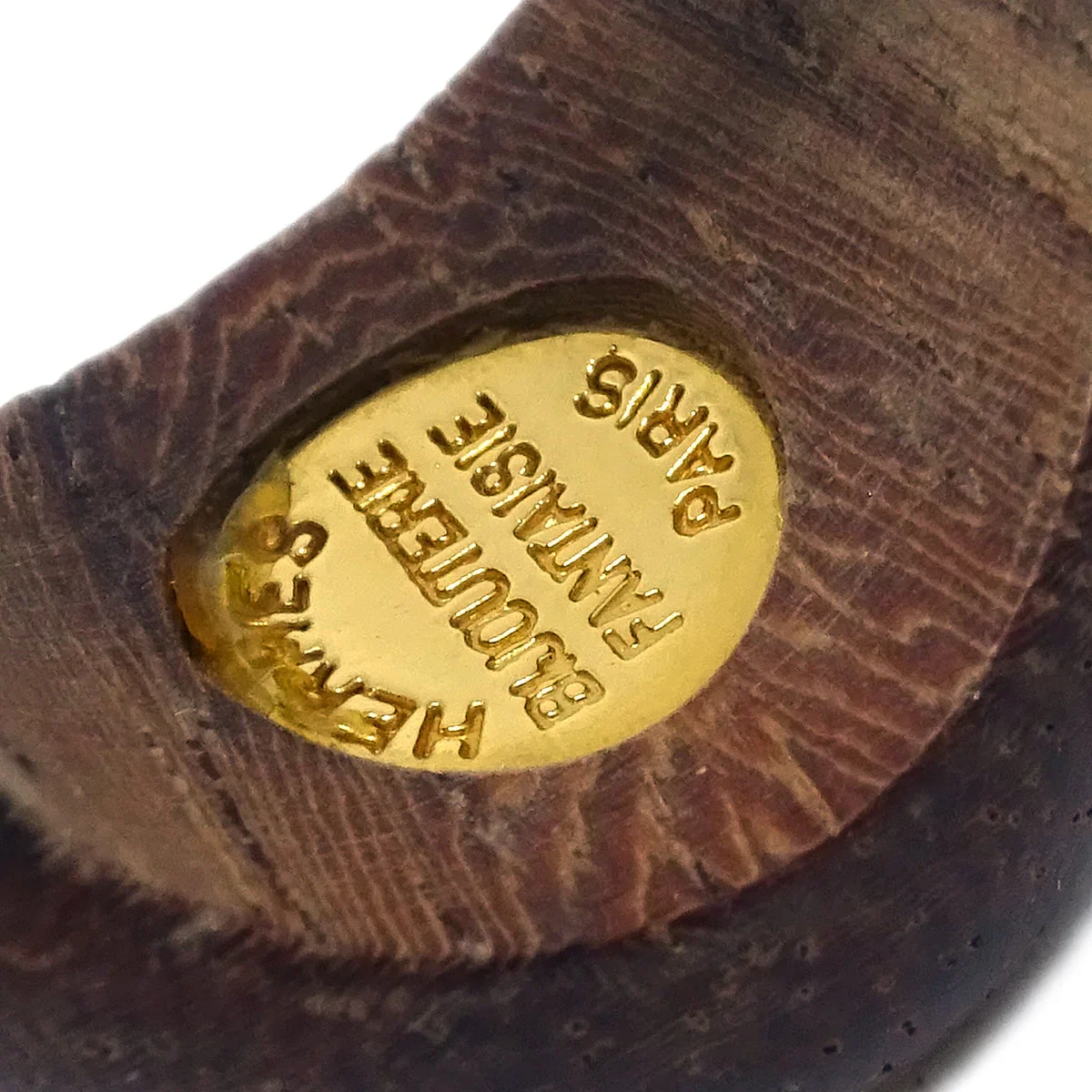 Hermes Bijouterie Fantaisie Wood Ring Brown #51 #11 - Image 4