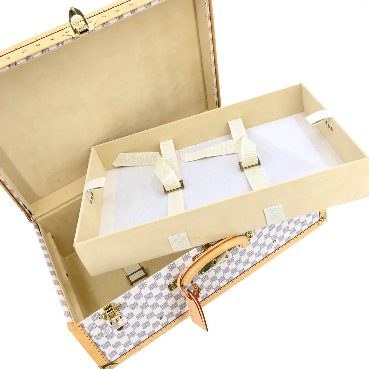 Louis Vuitton Damier Azur Alzer 60 Trunk Hard Case Bag - Image 4