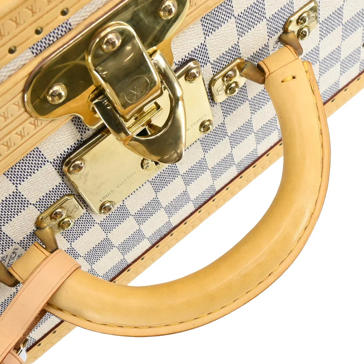 Louis Vuitton Damier Azur Alzer 60 Trunk Hard Case Bag - Image 6