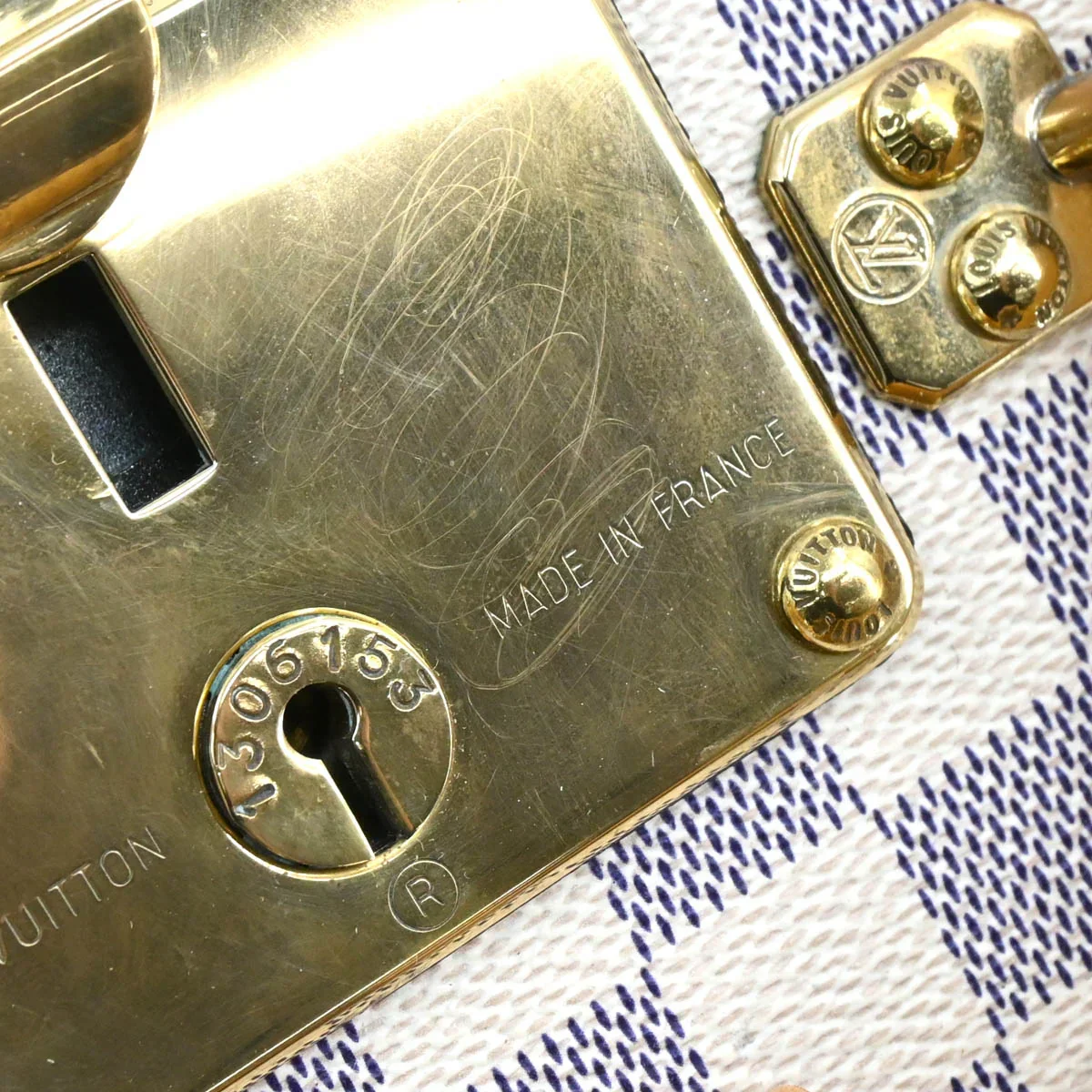 Louis Vuitton Damier Azur Alzer 60 Trunk Hard Case Bag - Image 9
