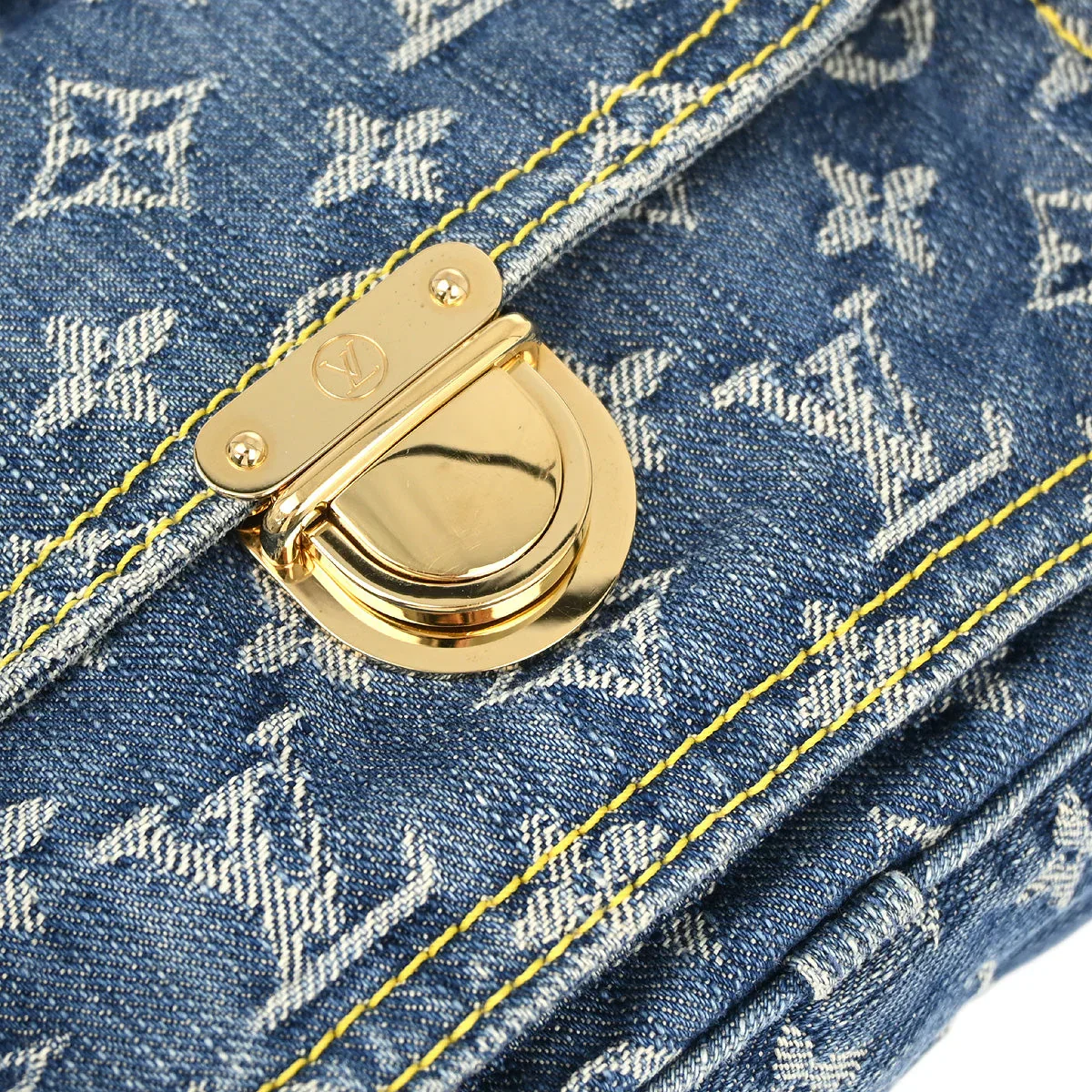 Louis Vuitton 2007 Blue Monogram Denim Bum Bag Waist Pouch M95347 - Image 3