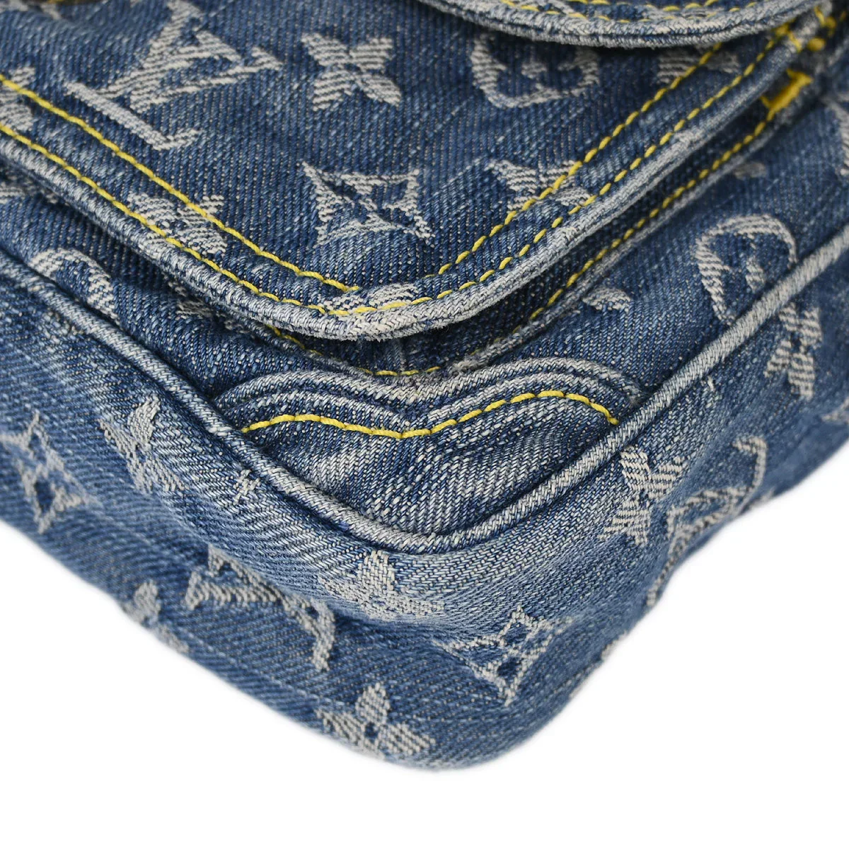 Louis Vuitton 2007 Blue Monogram Denim Bum Bag Waist Pouch M95347 - Image 4