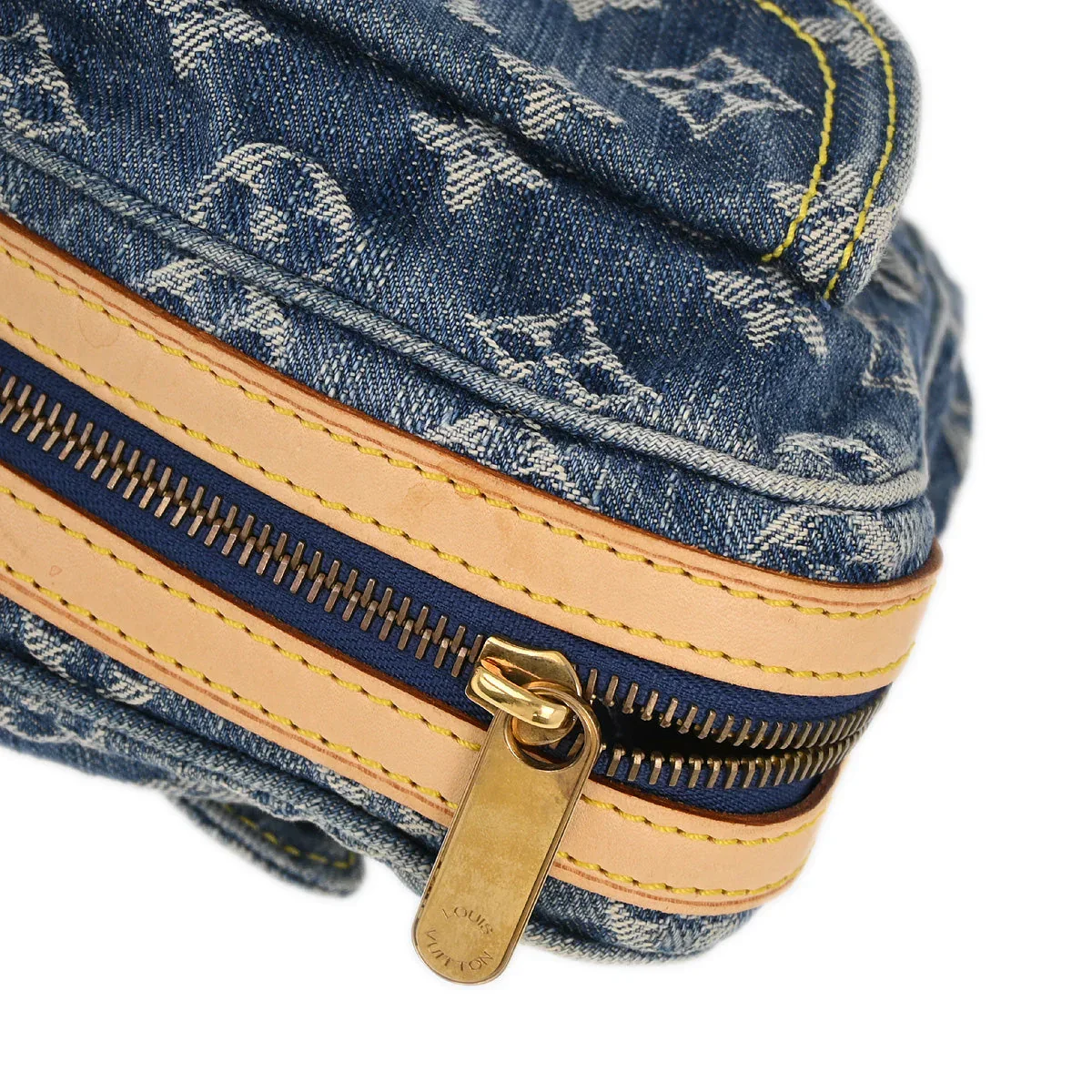 Louis Vuitton 2007 Blue Monogram Denim Bum Bag Waist Pouch M95347 - Image 6