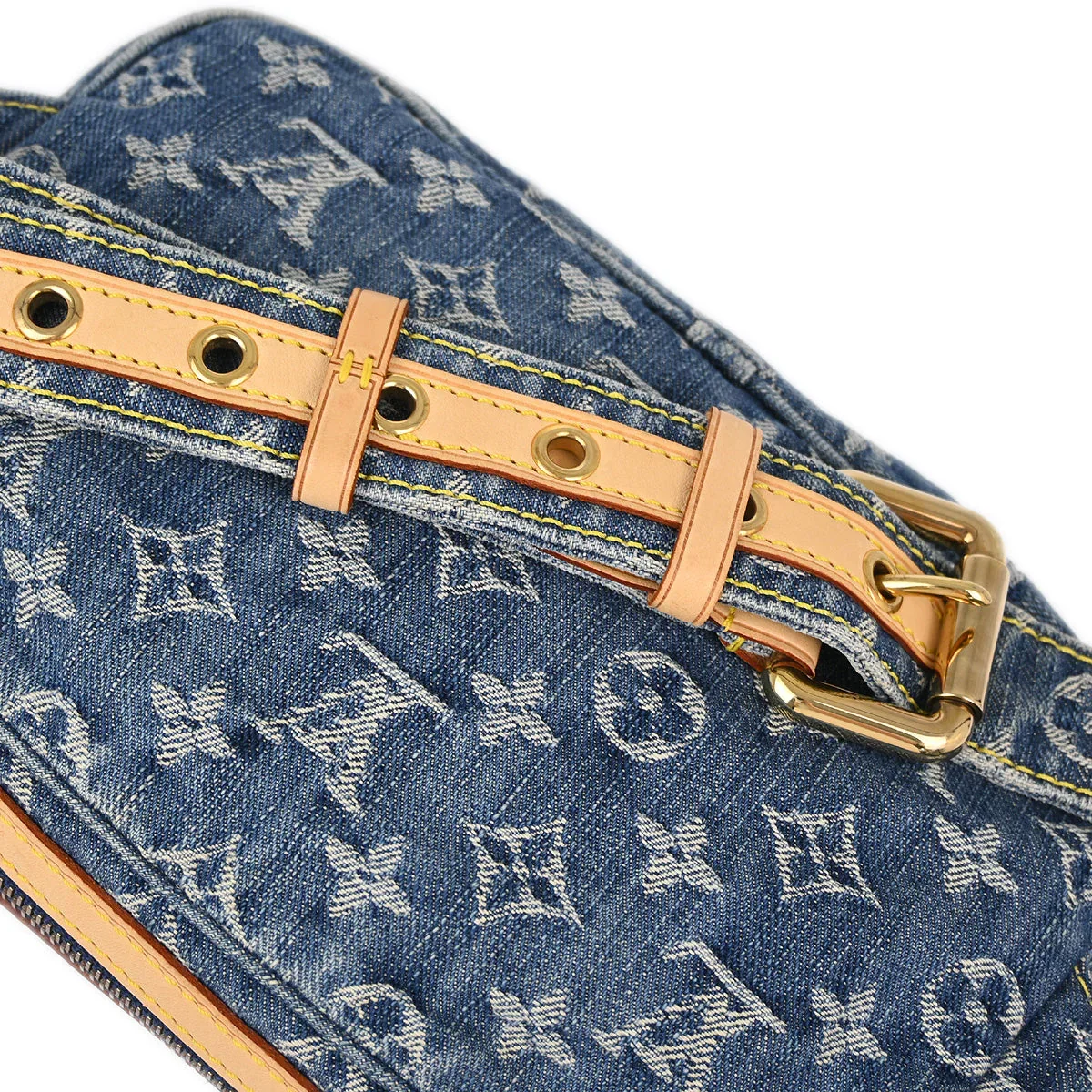 Louis Vuitton 2007 Blue Monogram Denim Bum Bag Waist Pouch M95347 - Image 7