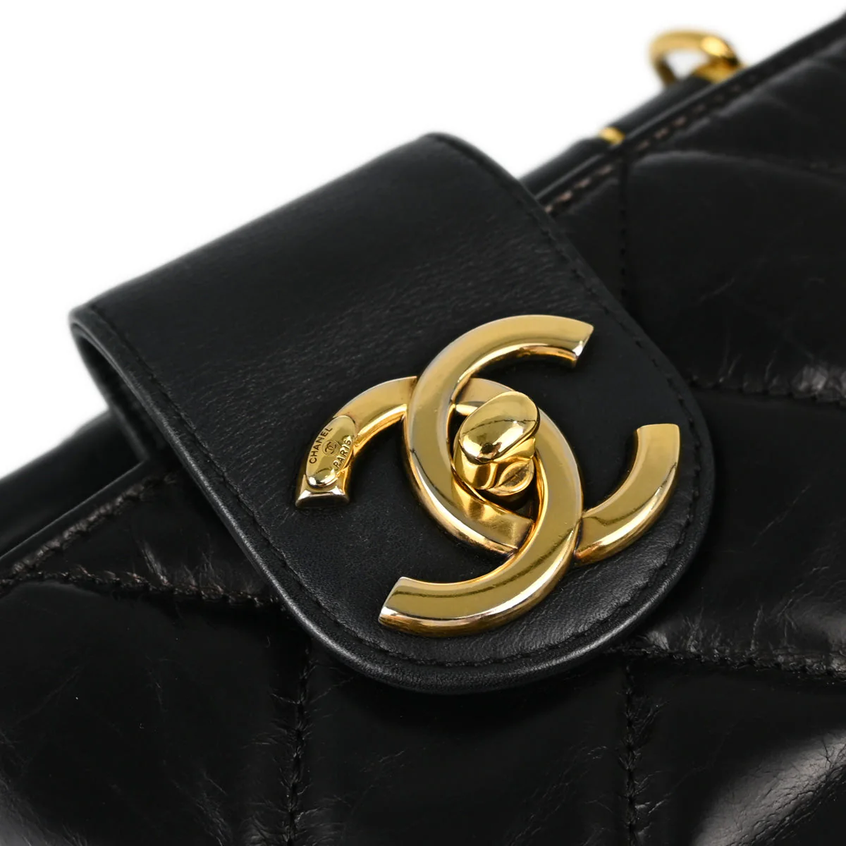Chanel 2017 Paris in Rome Black Calfskin Castle Rock Tote 2way Handbag - Image 5