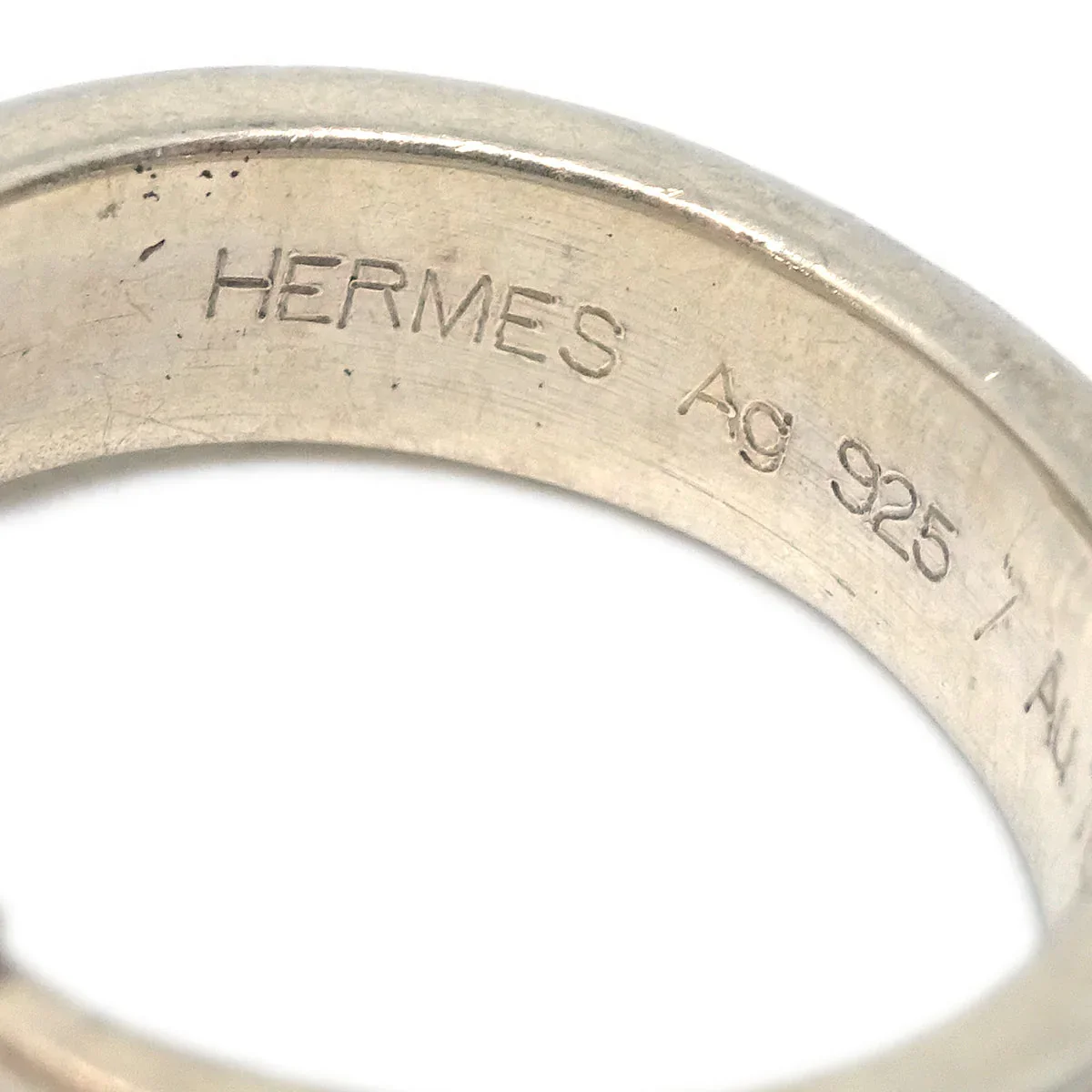 Hermes Ring Silver Ag925 Au750 #47 #7 - Image 3