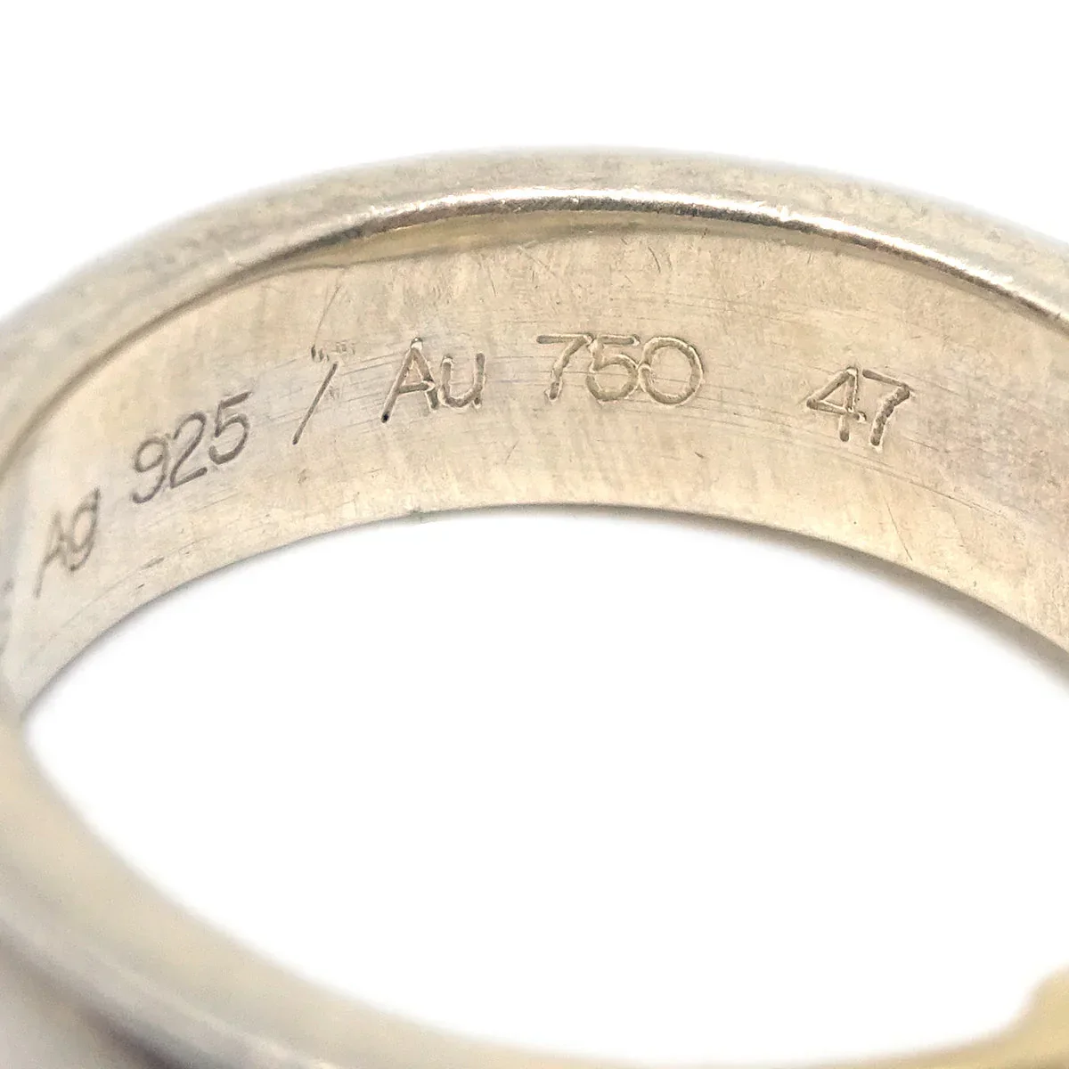 Hermes Ring Silver Ag925 Au750 #47 #7 - Image 4