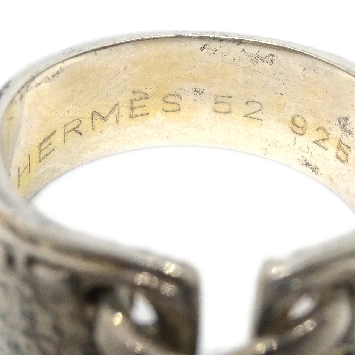 Hermes Ring Silver SV925 #52 #50 #10 - Image 4