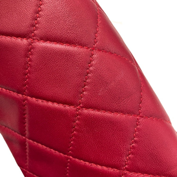 Chanel 2013-2014 Red Lambskin Medium Hula Hoop Handbag - Image 12