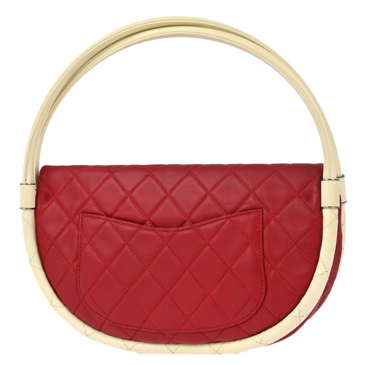 Chanel 2013-2014 Red Lambskin Medium Hula Hoop Handbag - Image 2