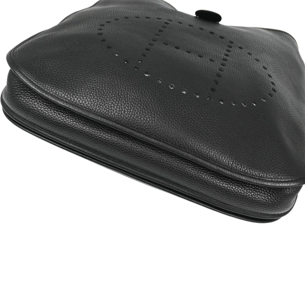 Hermes 2005 Black Taurillon Clemence Evelyne II 41 TGM Shoulder Bag - Image 3