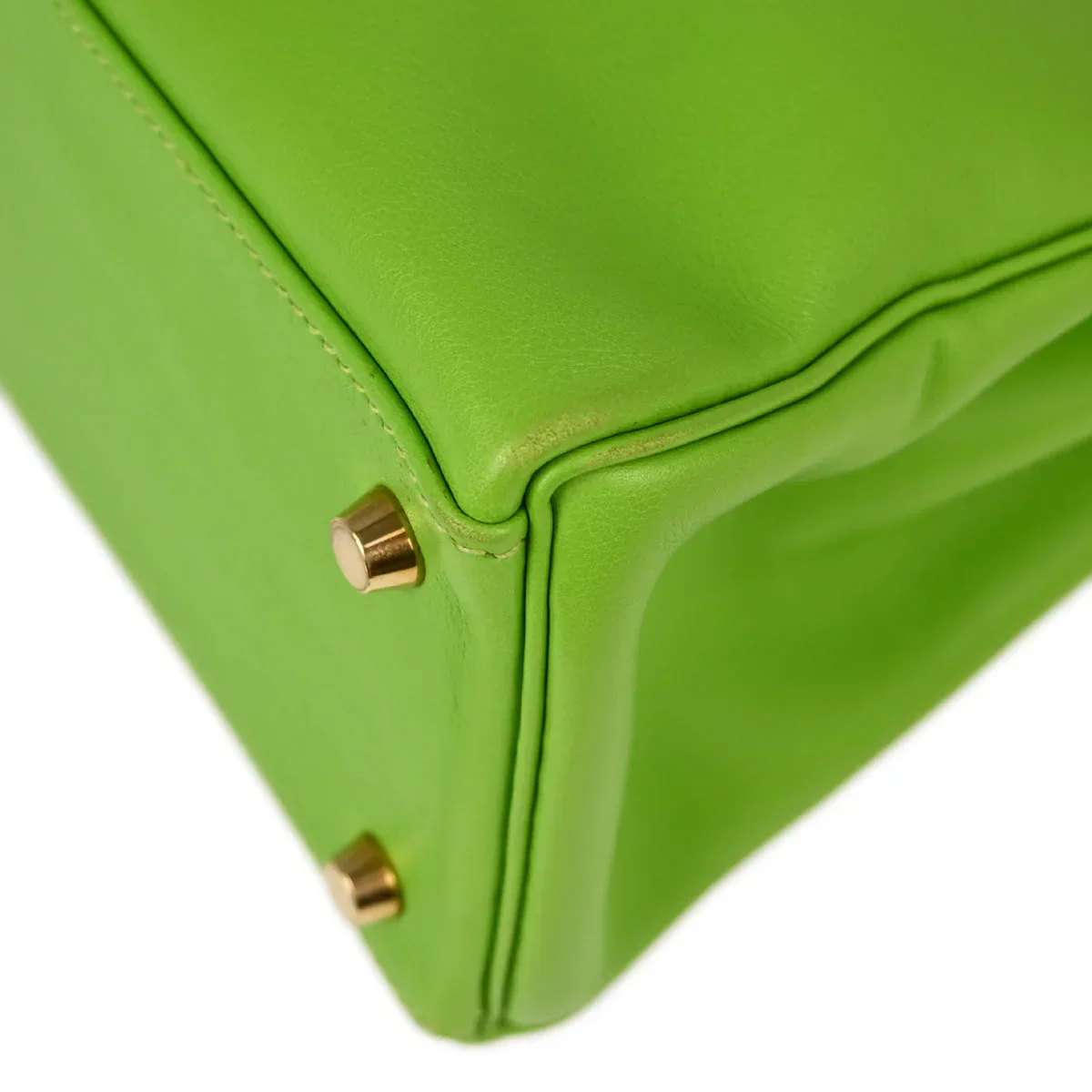 Hermes 1998 Apple Green Gulliver Kelly 28 Retourne 2way Shoulder Handbag - Image 3