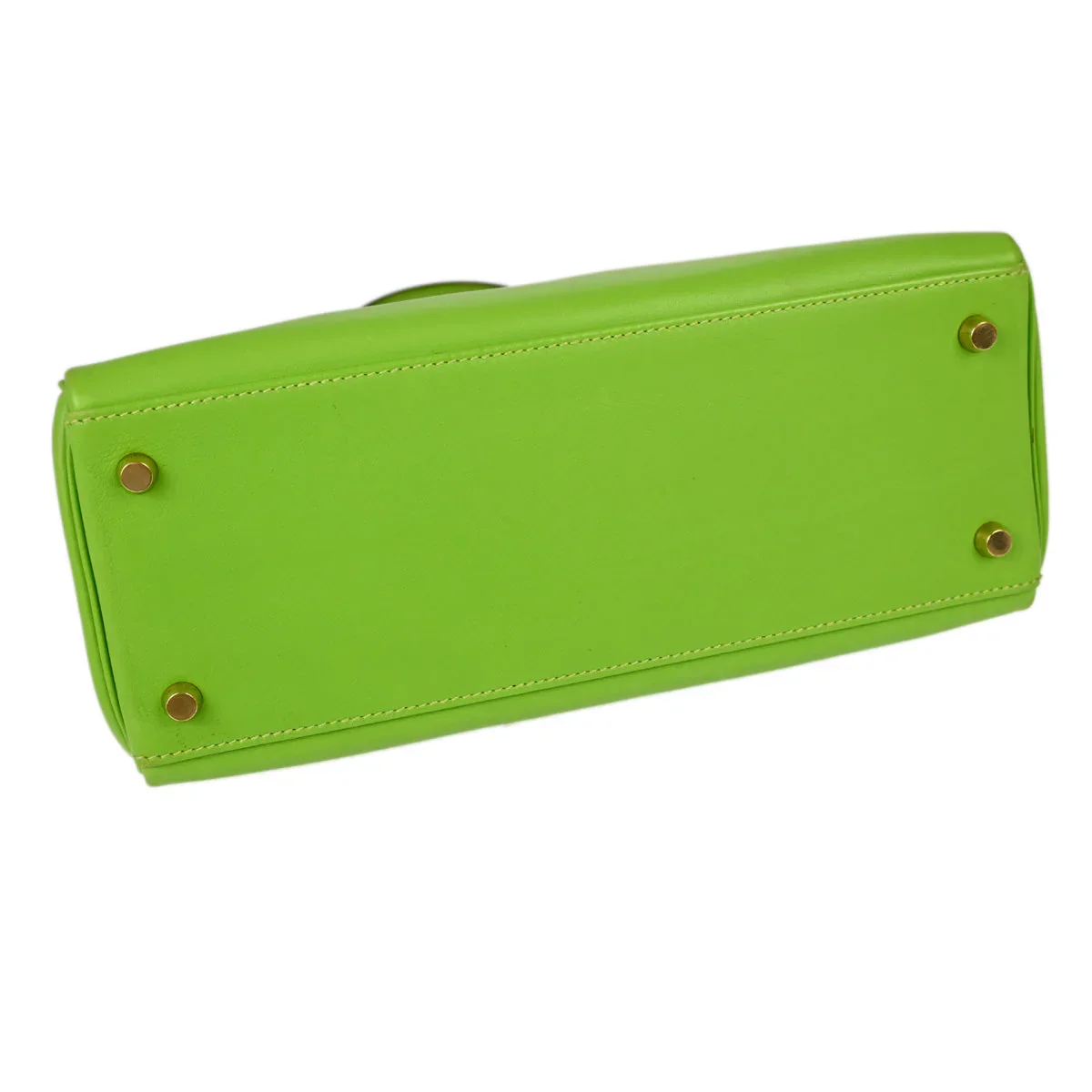 Hermes 1998 Apple Green Gulliver Kelly 28 Retourne 2way Shoulder Handbag - Image 5