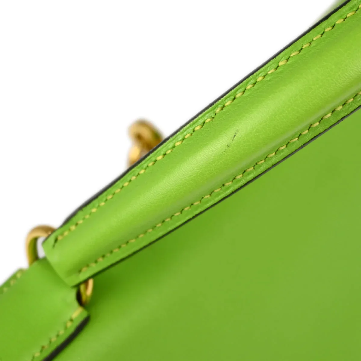 Hermes 1998 Apple Green Gulliver Kelly 28 Retourne 2way Shoulder Handbag - Image 6