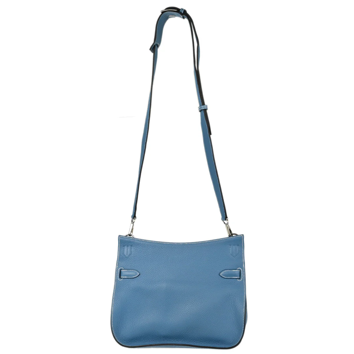 Hermes 2010 Blue Jean Taurillon Clemence Jypsiere 28 Shoulder Bag - Image 2