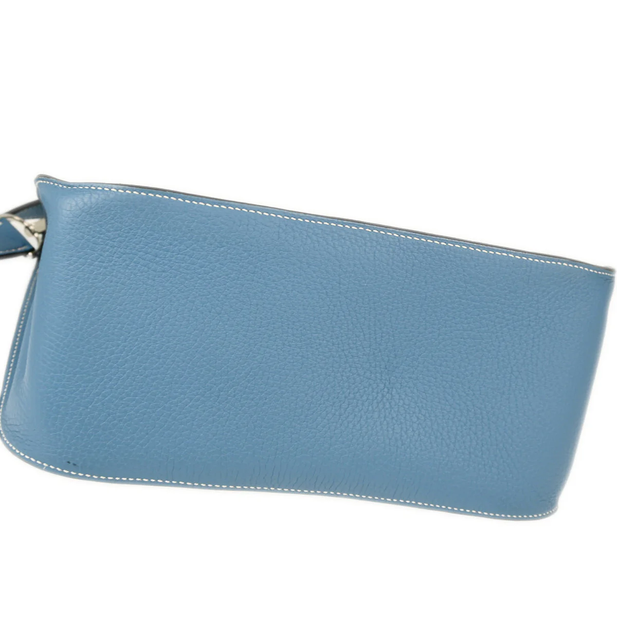 Hermes 2010 Blue Jean Taurillon Clemence Jypsiere 28 Shoulder Bag - Image 5