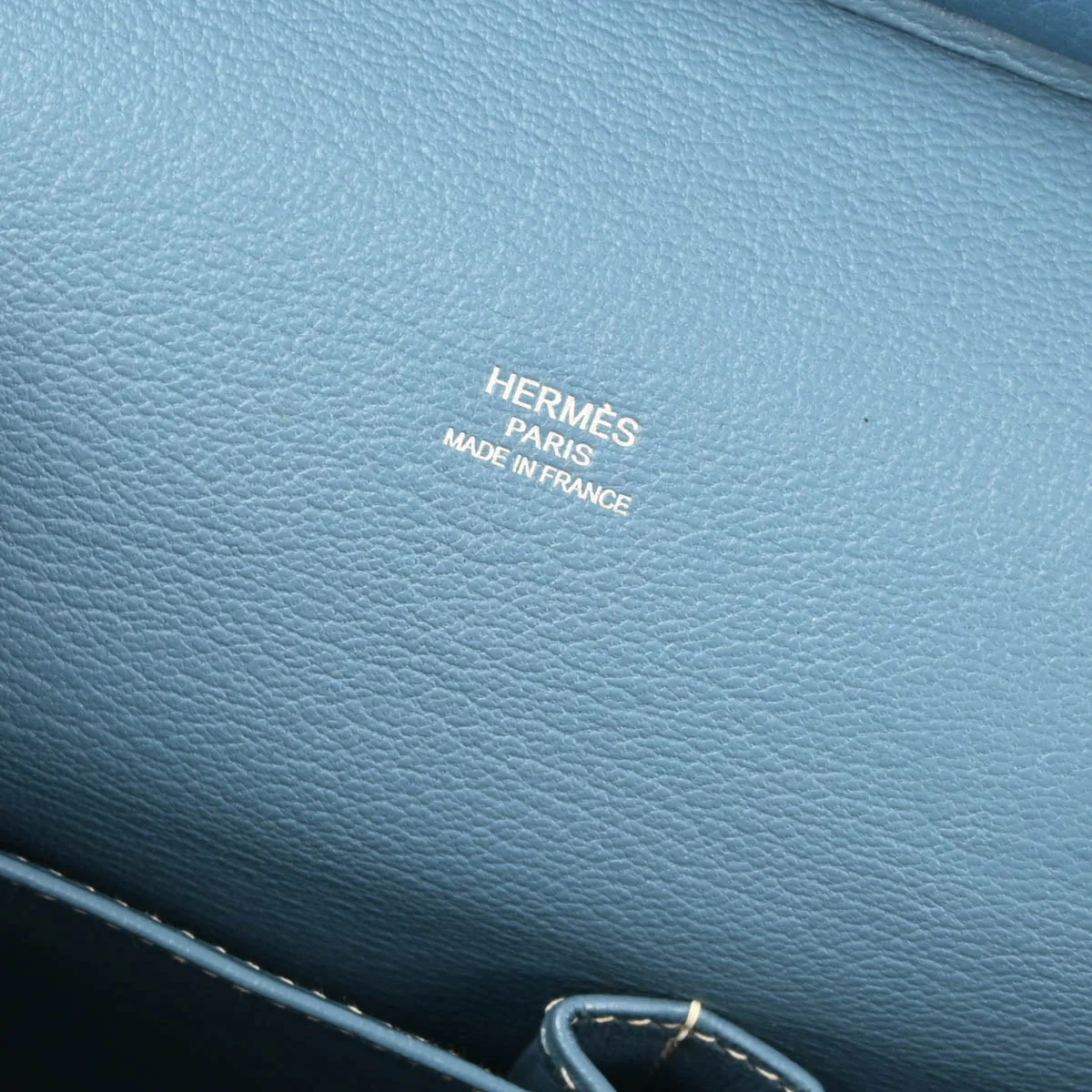 Hermes 2010 Blue Jean Taurillon Clemence Jypsiere 28 Shoulder Bag - Image 7
