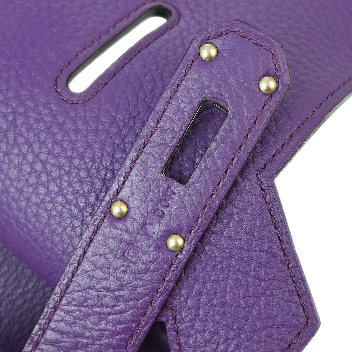 Hermes 2013 Purple Taurillon Clemence Jypsiere 34 Shoulder Bag - Image 13