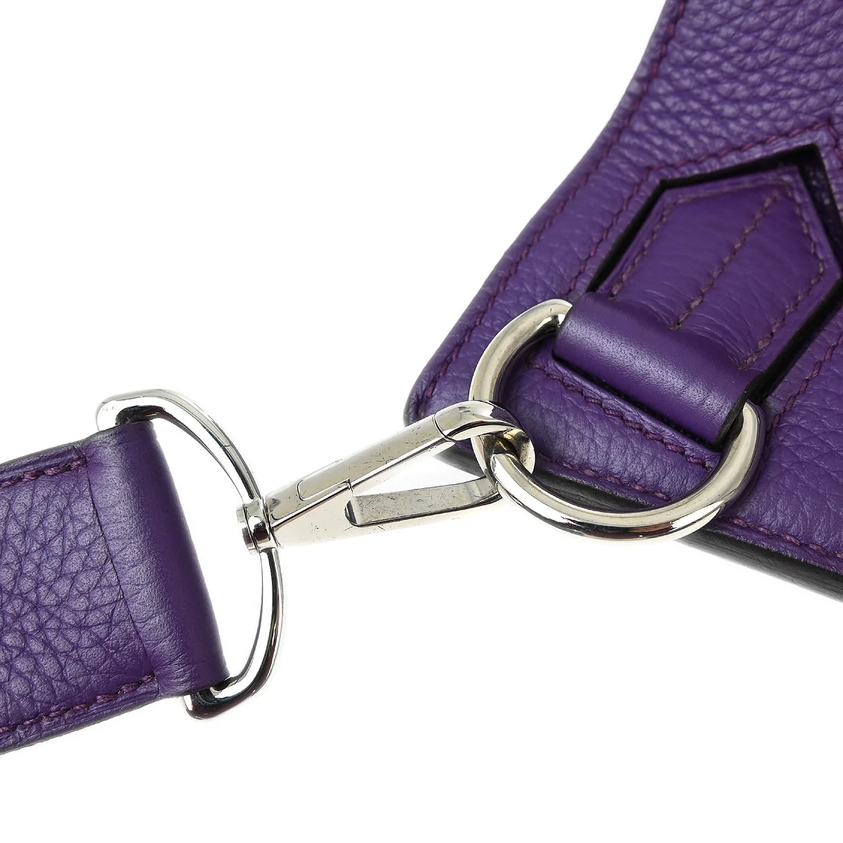 Hermes 2013 Purple Taurillon Clemence Jypsiere 34 Shoulder Bag - Image 4