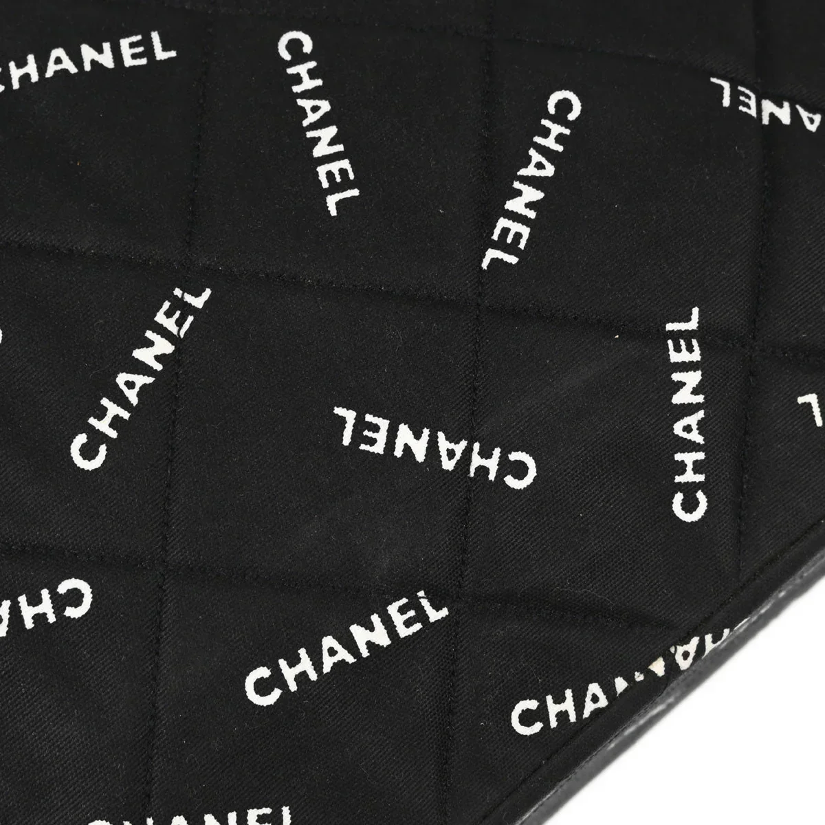 Chanel 1994-1996 Black Canvas Shoulder Tote Bag - Image 5