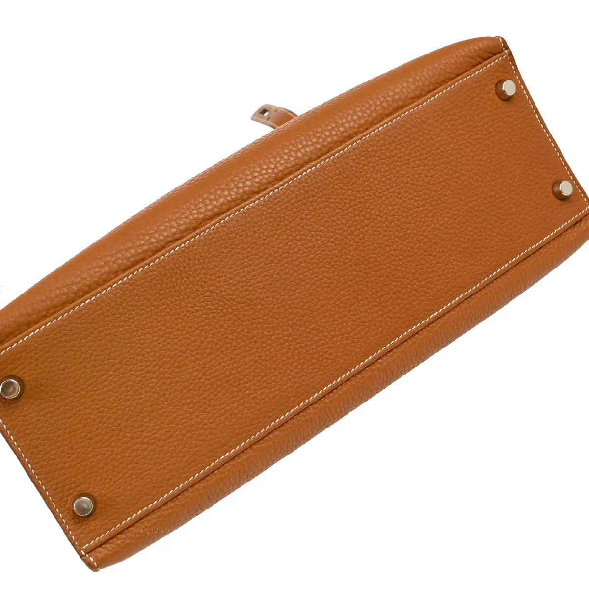 Hermes Gold Taurillon Clemence Kelly 32 Sellier Handbag - Image 5