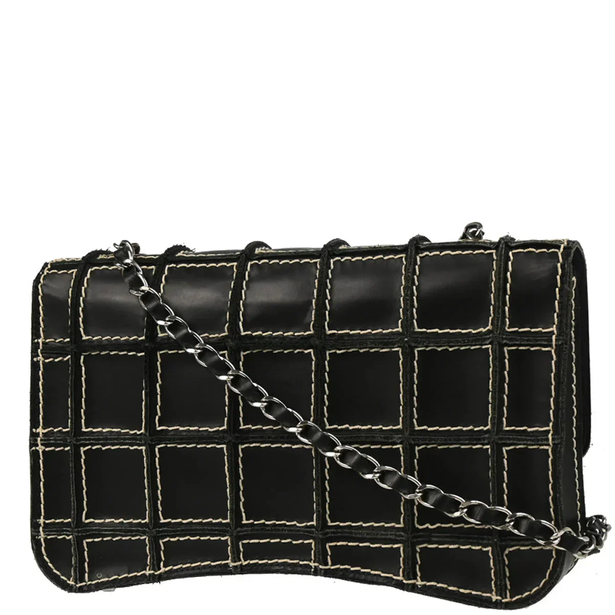 Chanel 2002-2003 Black Calfskin Shoulder Bag - Image 2