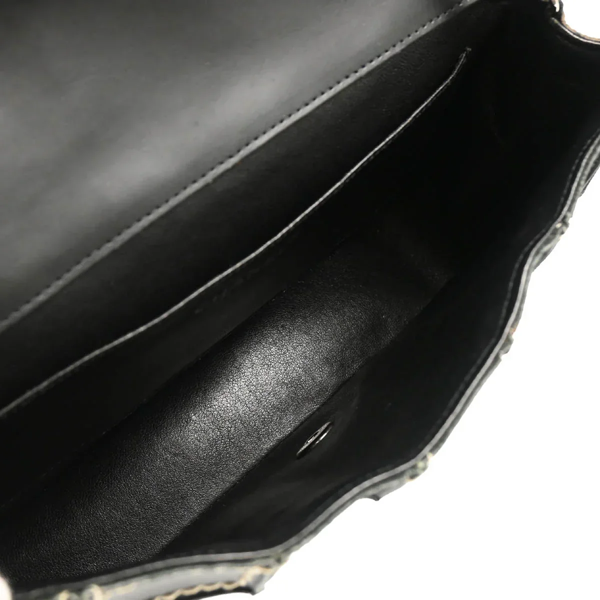 Chanel 2002-2003 Black Calfskin Shoulder Bag - Image 8