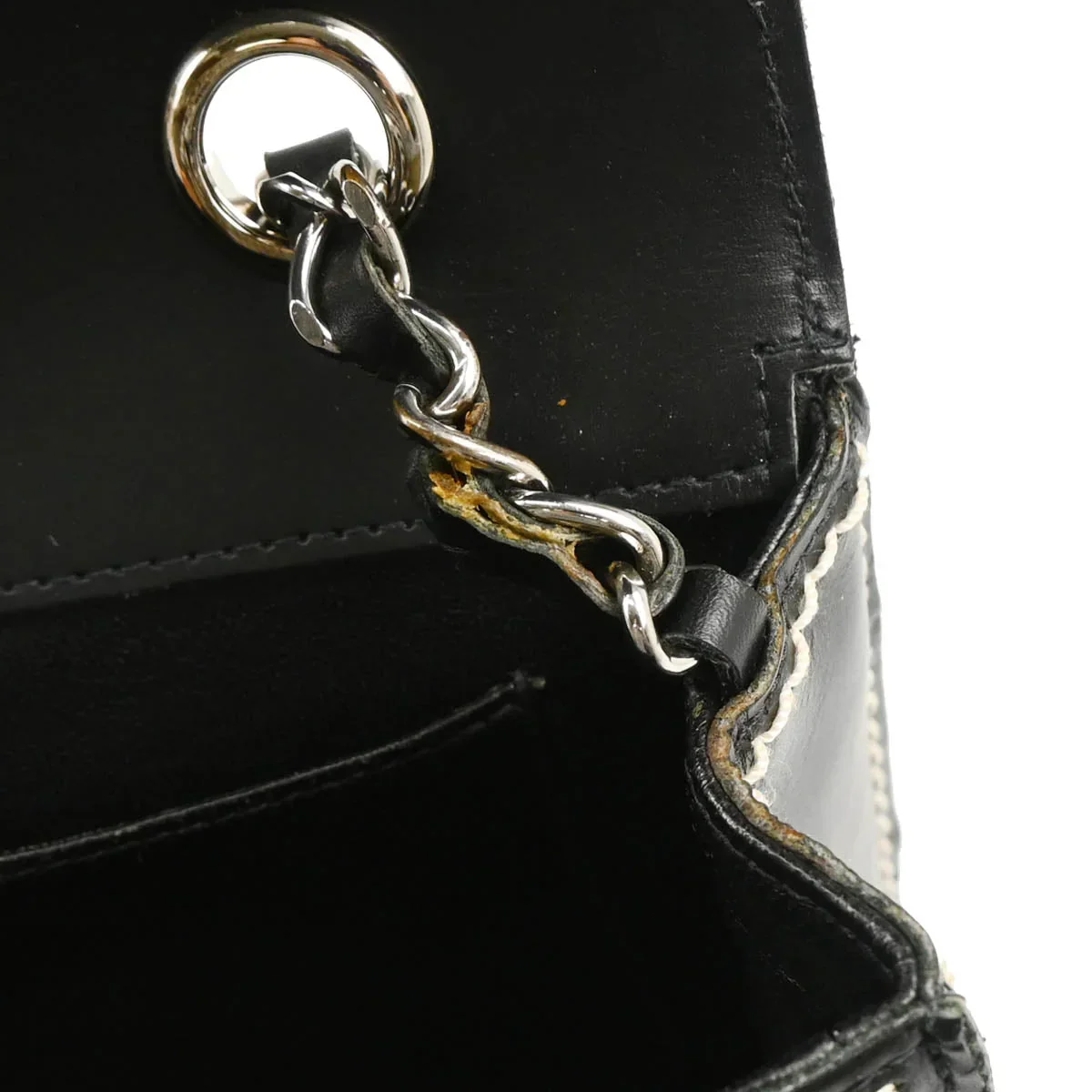 Chanel 2002-2003 Black Calfskin Shoulder Bag - Image 9