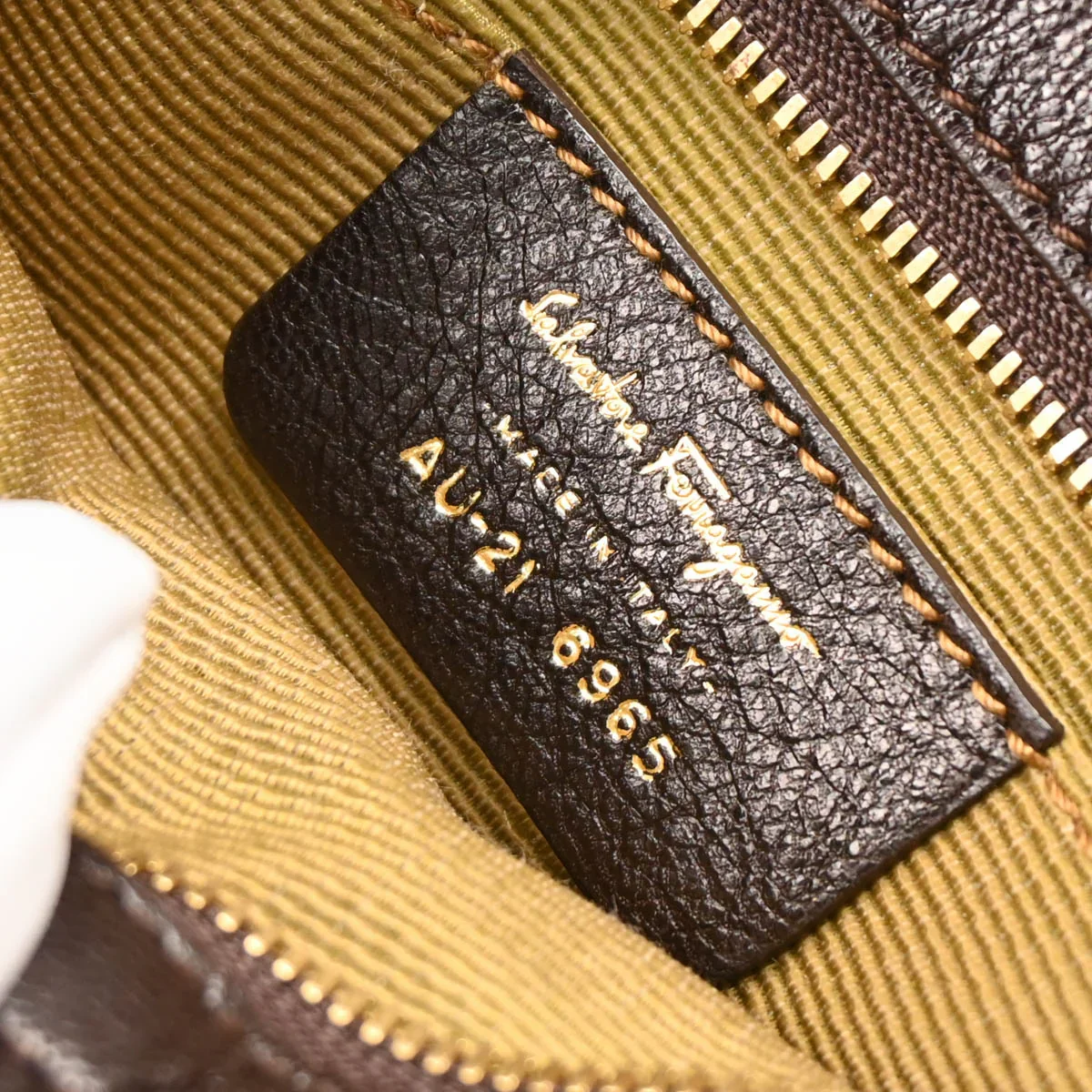 Salvatore Ferragamo Canvas Gancini Handbag - Image 10