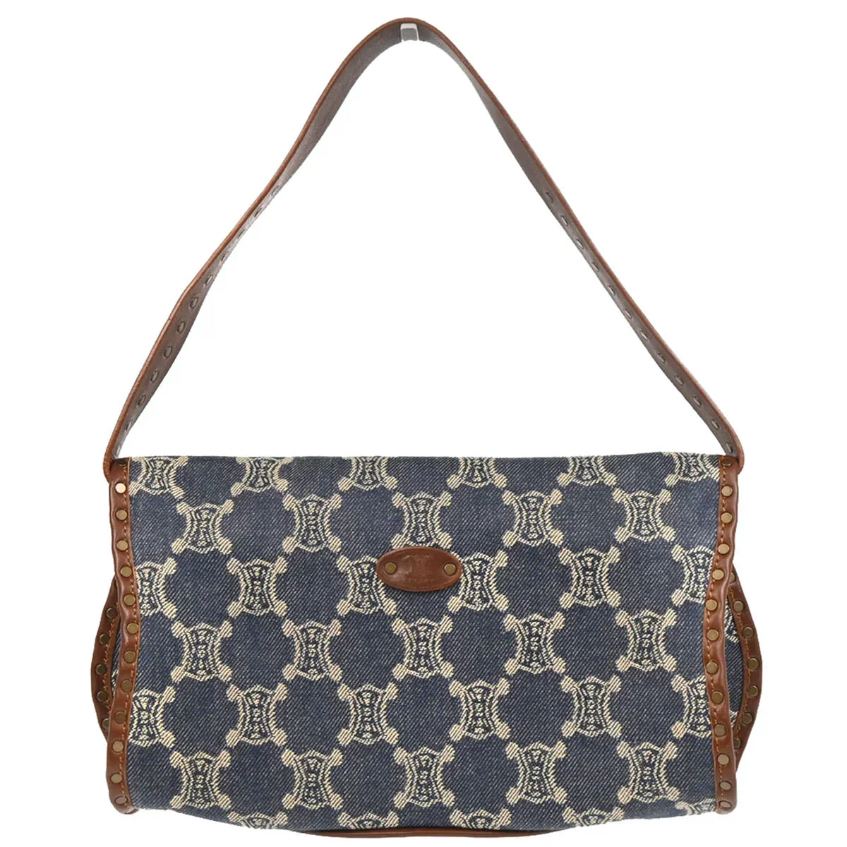Celine Indigo Denim Macadam Handbag