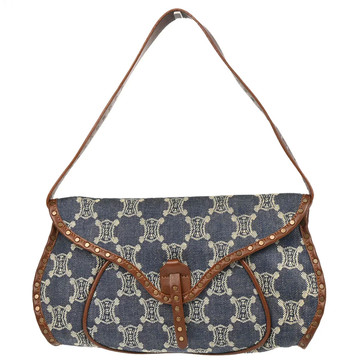 Celine Indigo Denim Macadam Handbag - Image 2