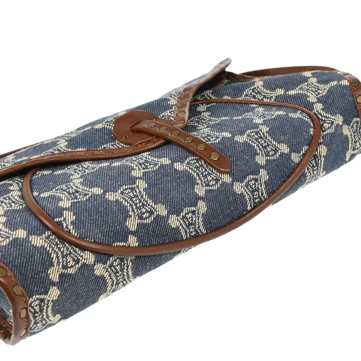 Celine Indigo Denim Macadam Handbag - Image 5