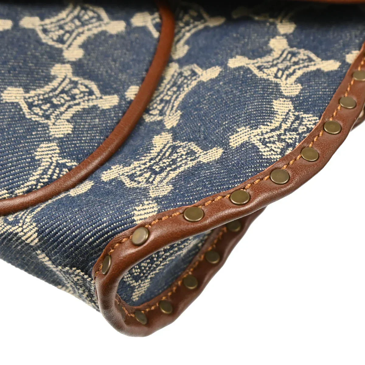 Celine Indigo Denim Macadam Handbag - Image 6