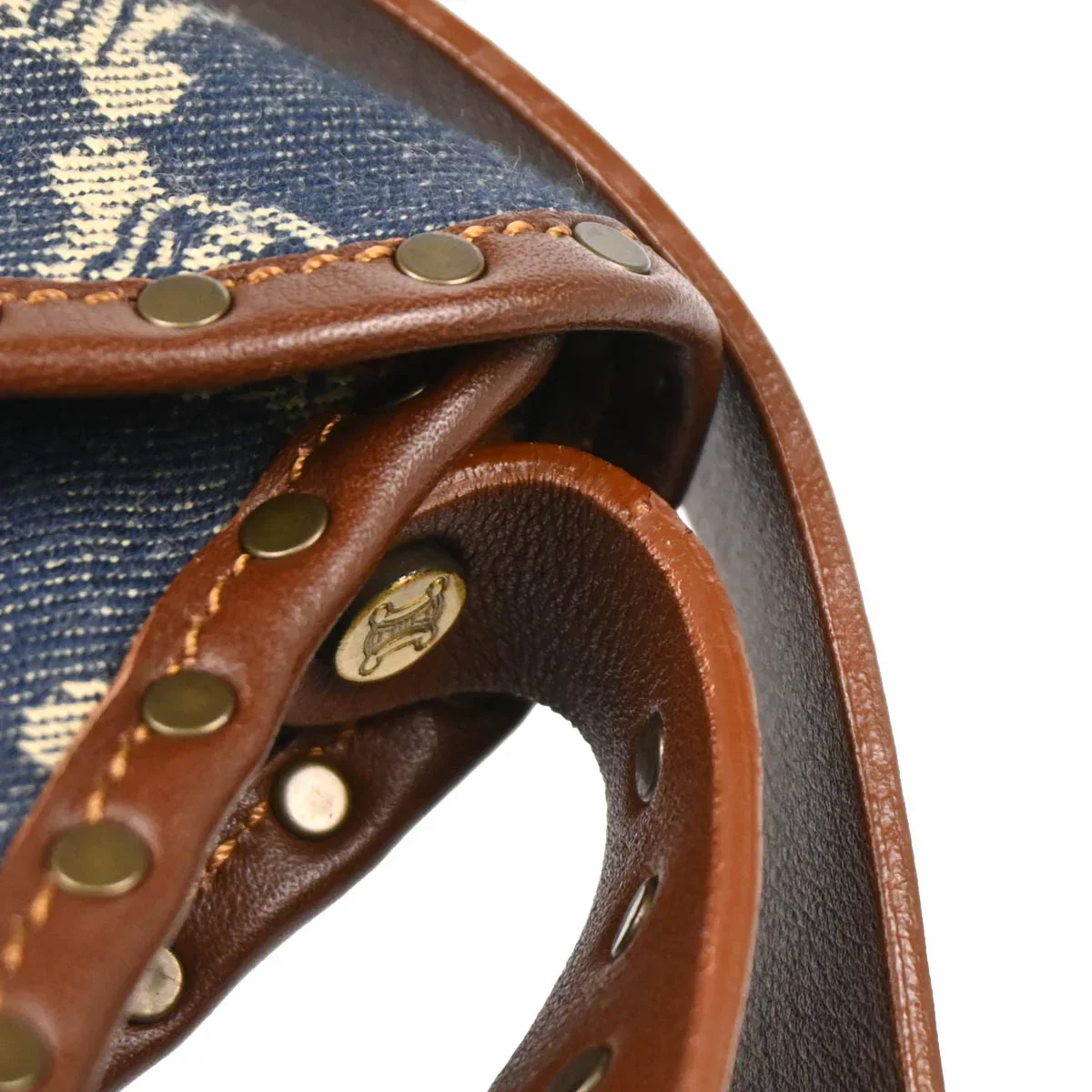 Celine Indigo Denim Macadam Handbag - Image 7