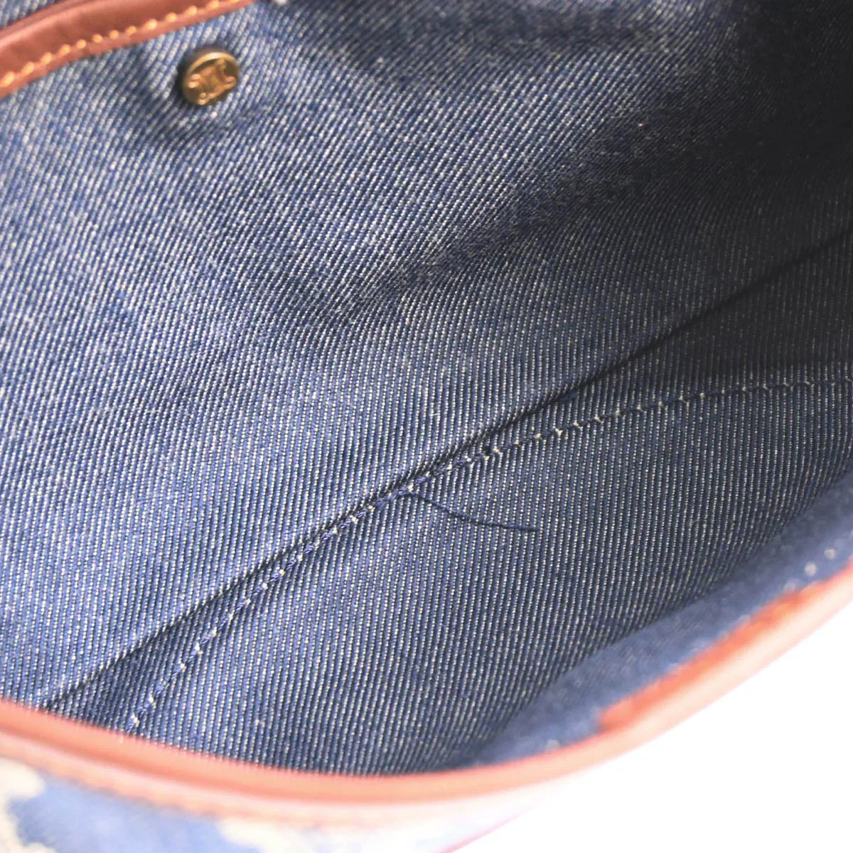 Celine Indigo Denim Macadam Handbag - Image 8