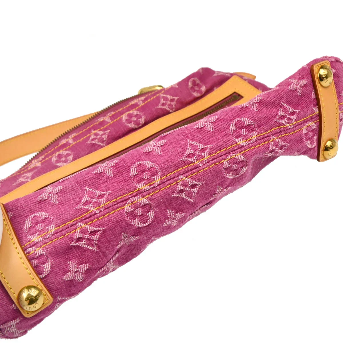Louis Vuitton 2006 Pink Monogram Denim Baggy PM Shoulder Bag M95212 - Image 5
