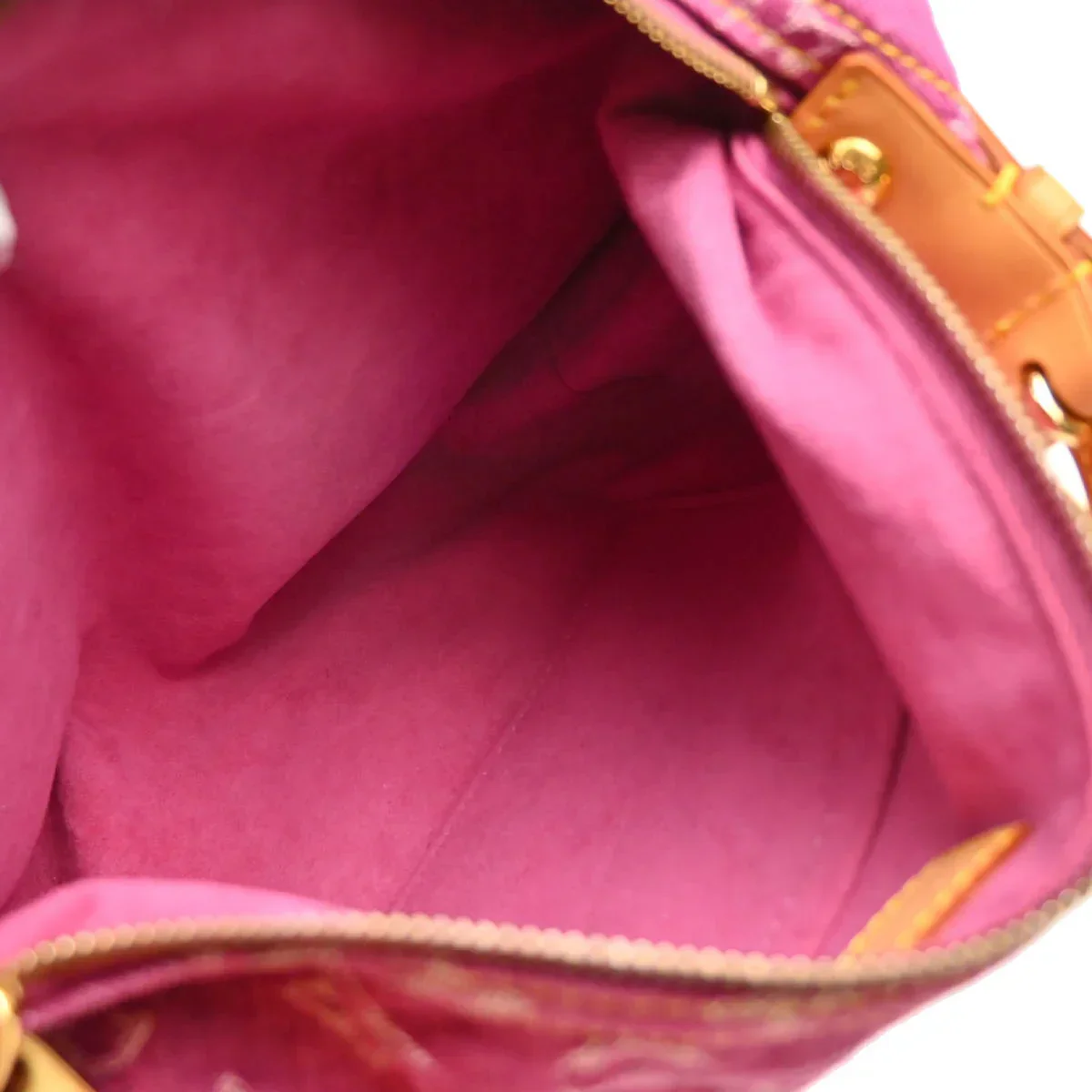 Louis Vuitton 2006 Pink Monogram Denim Baggy PM Shoulder Bag M95212 - Image 8