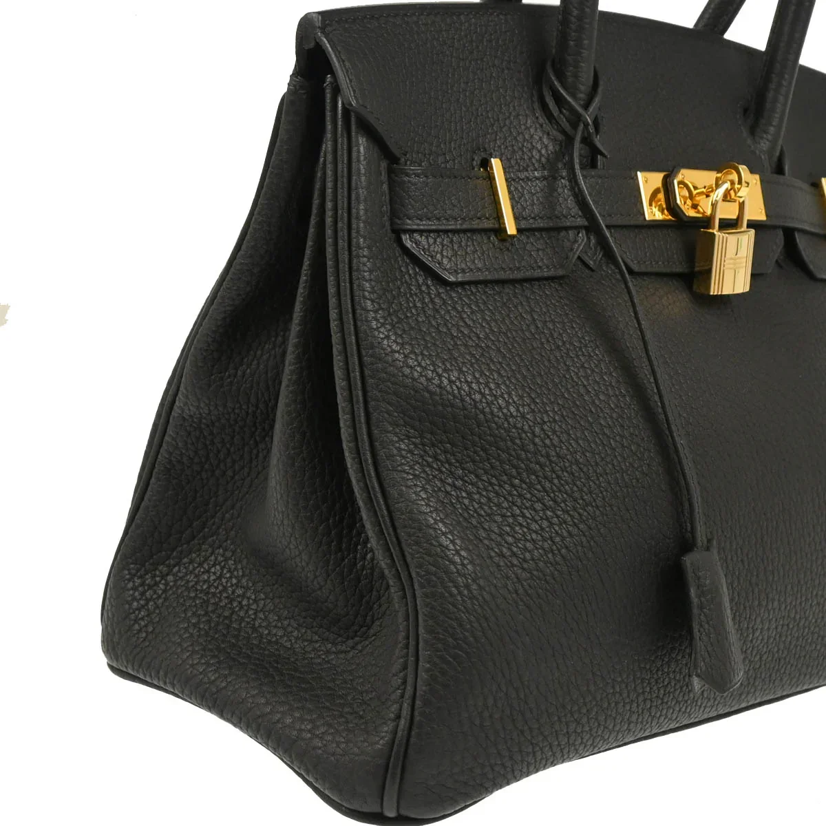 Hermes 2004 Black Taurillon Clemence Birkin 30 Handbag - Image 3