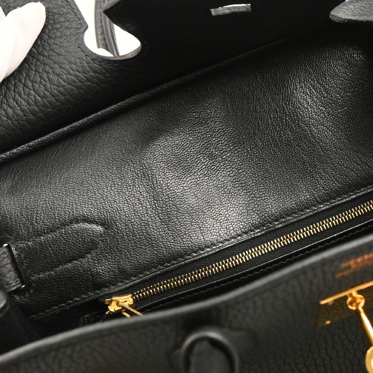 Hermes 2004 Black Taurillon Clemence Birkin 30 Handbag - Image 8