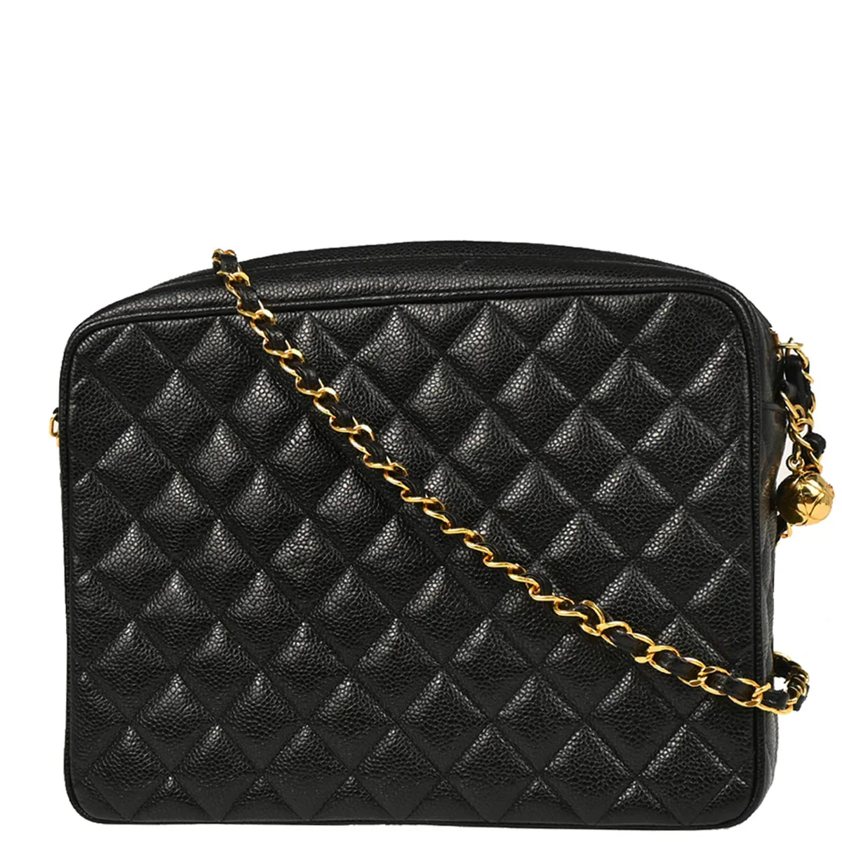 Chanel Black Caviar Camera Bag Large - Image 2