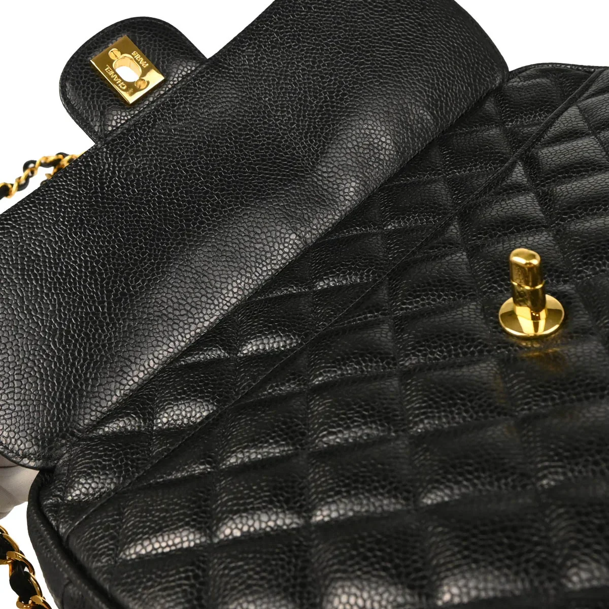 Chanel Black Caviar Camera Bag Large - Image 7