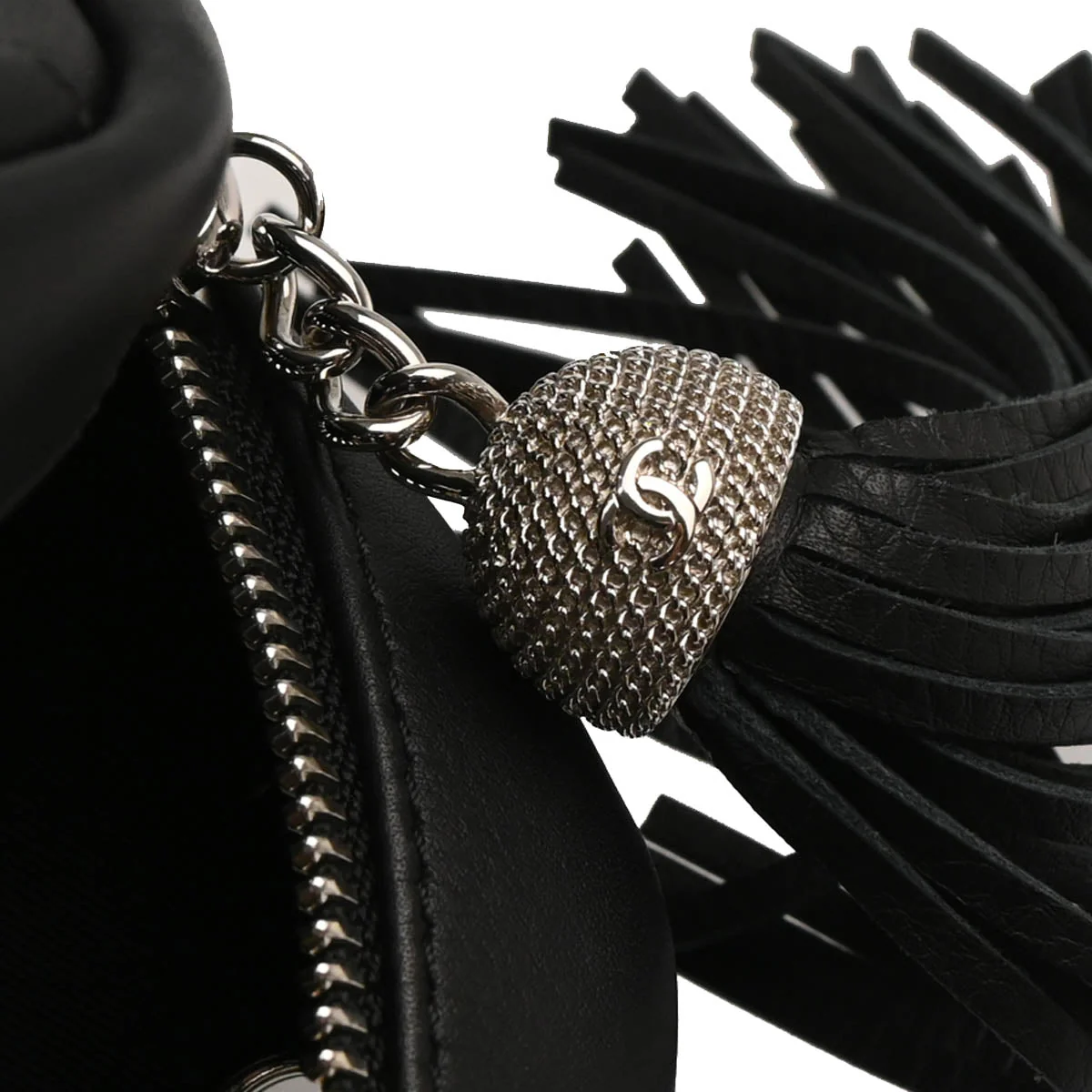 Chanel 2018 Black Lambskin Chevron Camera Bag Small - Image 10