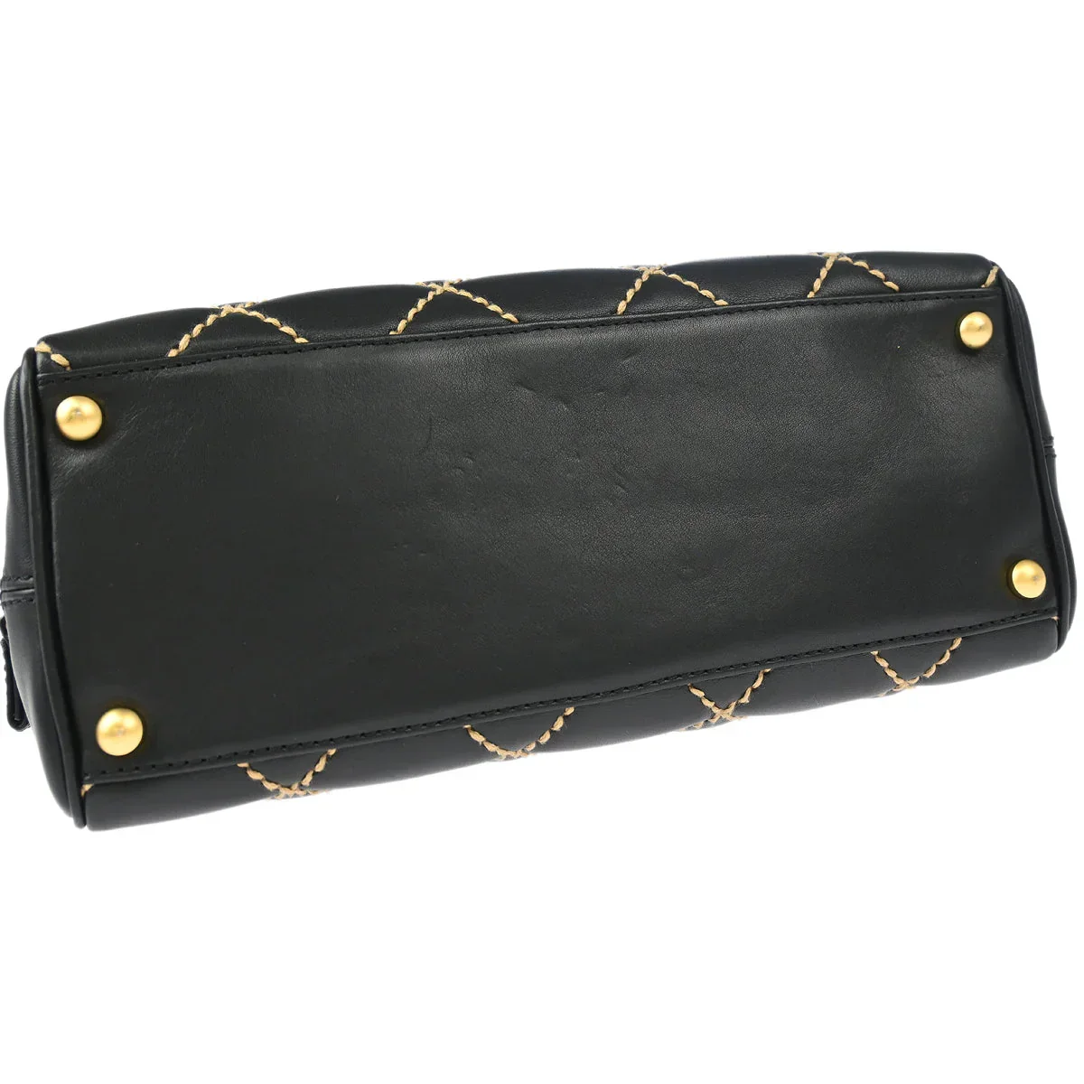 Chanel 2003-2004 Black Calfskin Wild Stitch Handbag - Image 3