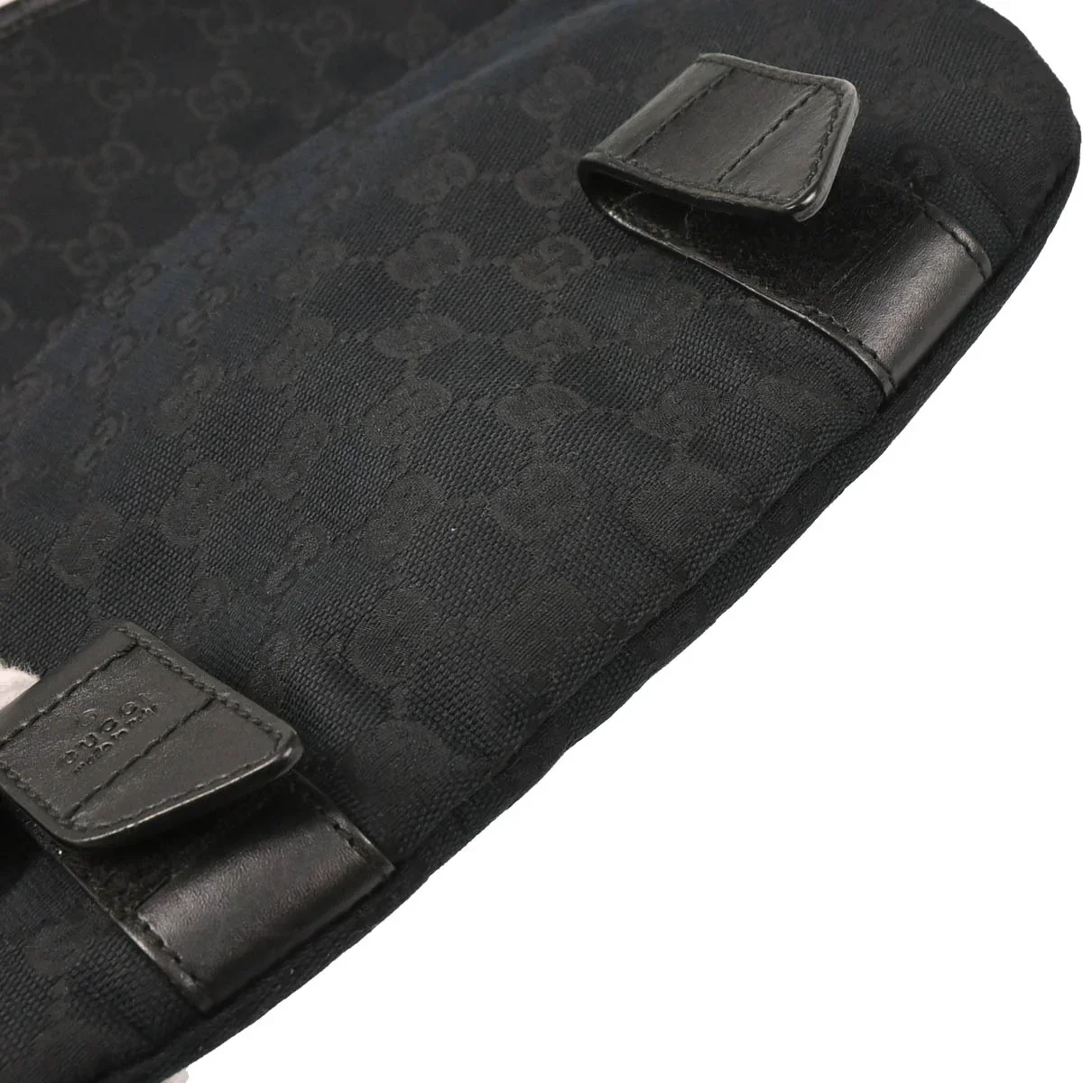 Gucci Black Canvas GG Waist Bum Bag - Image 5